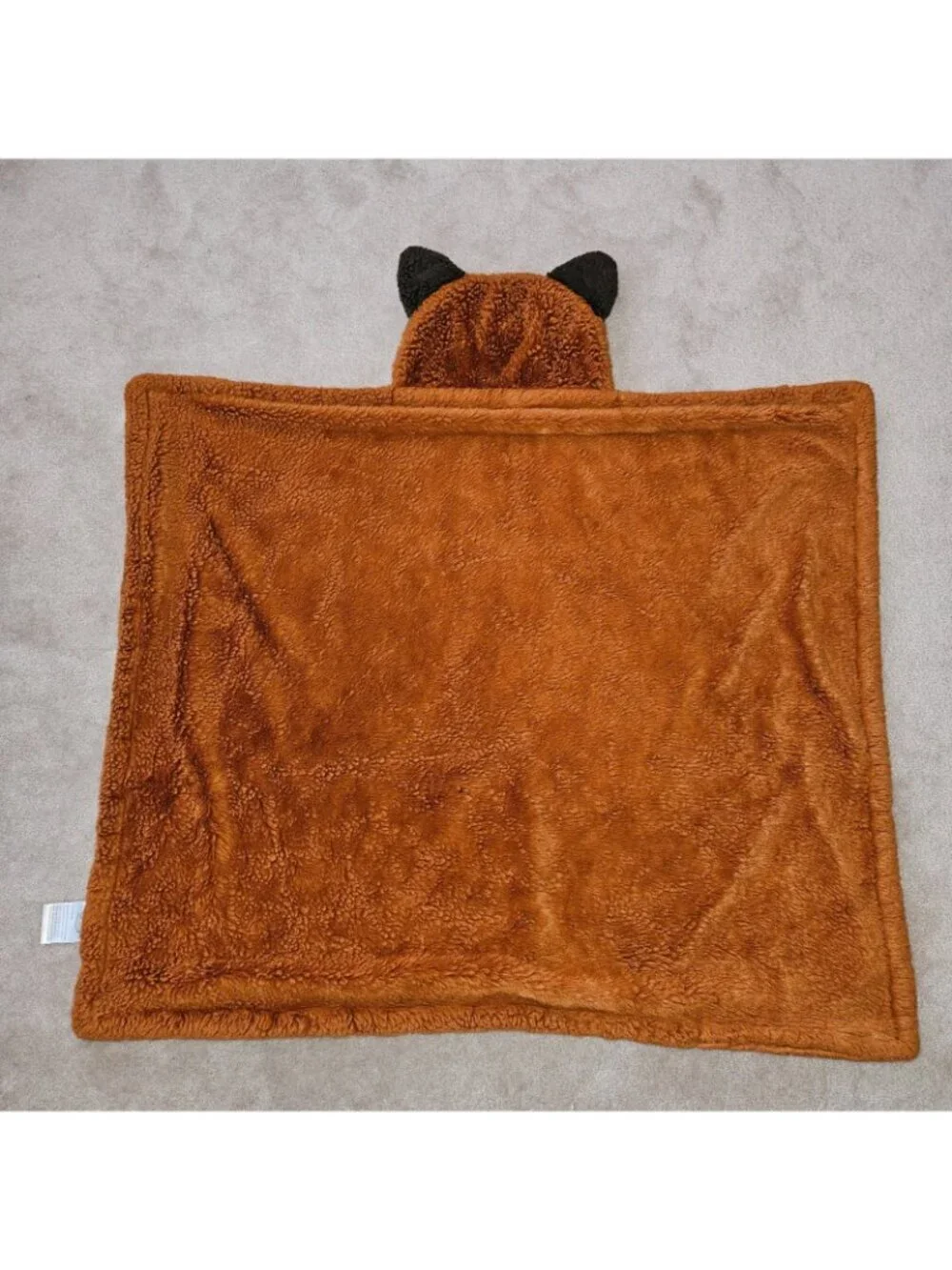 Little Miracles Fox Hooded Blanket Soft Fleece Boy Girl Brown